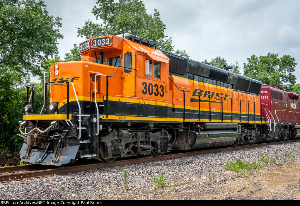 BNSF 3033, EMD GP40X, ex ATSF 3803 